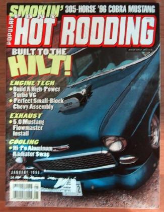 POPULAR HOT RODDING 1996 JAN - NEW COBRA, TURBINE CAR, GT350